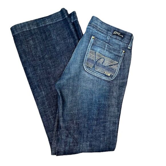 Citizens of Humanity Kelly Bootcut Jeans Embroidered Pockets Dark Wash Size 31 - Picture 1 of 16